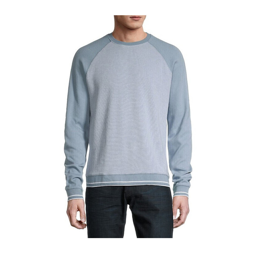 Black Brown 1826 mens Raglan Sleeve Crew Neck Sweater Blue Wind Size XL